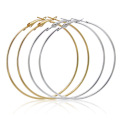 Wholesale America Popular Glossy Circle Gold Plated Geometry Big Hoop Earrings